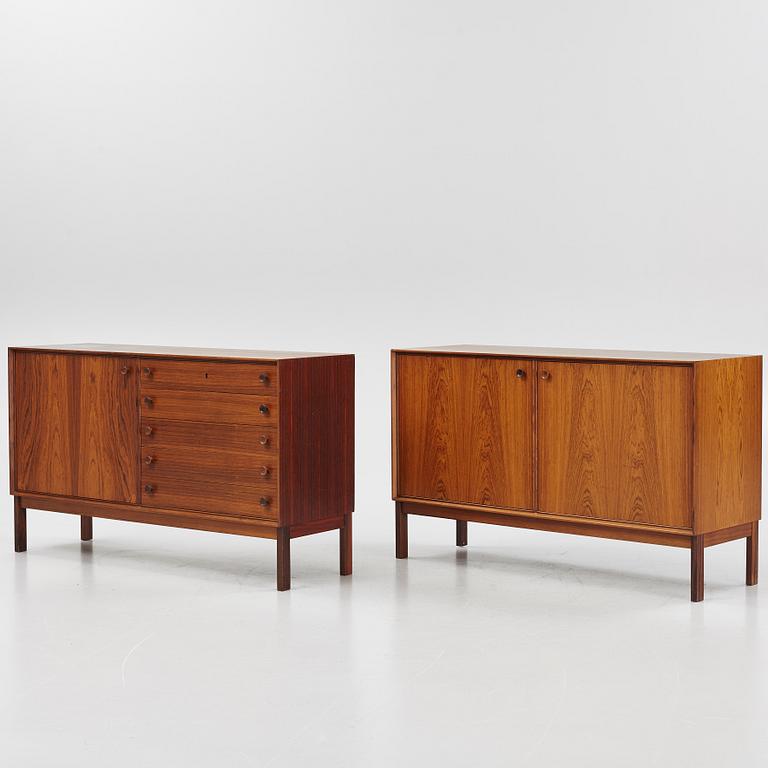 Yngvar Sandström, sideboards, ett par, Seffle Möbelfabrik, Säffle, 1950/60-tal.