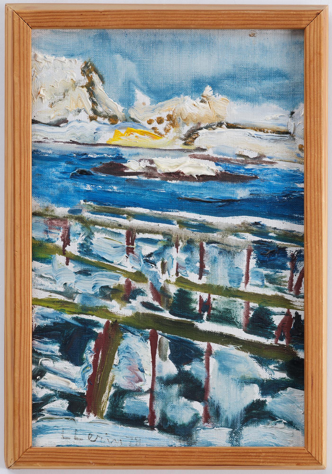 Lars Lerin, Winter image, archipelago.
