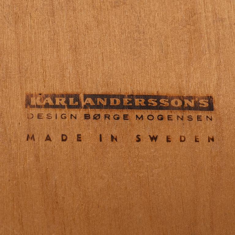 Børge Mogensen, an armchair and chair, Carl Andersson & Söner, second half of the 20th century.