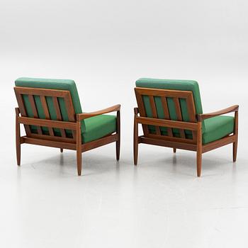 Erik Wørts, a pair of "Kolding" armchairs, IKEA, Sweden, 1960's.