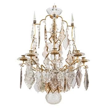 A mid-19th-century chandelier from Sweden.