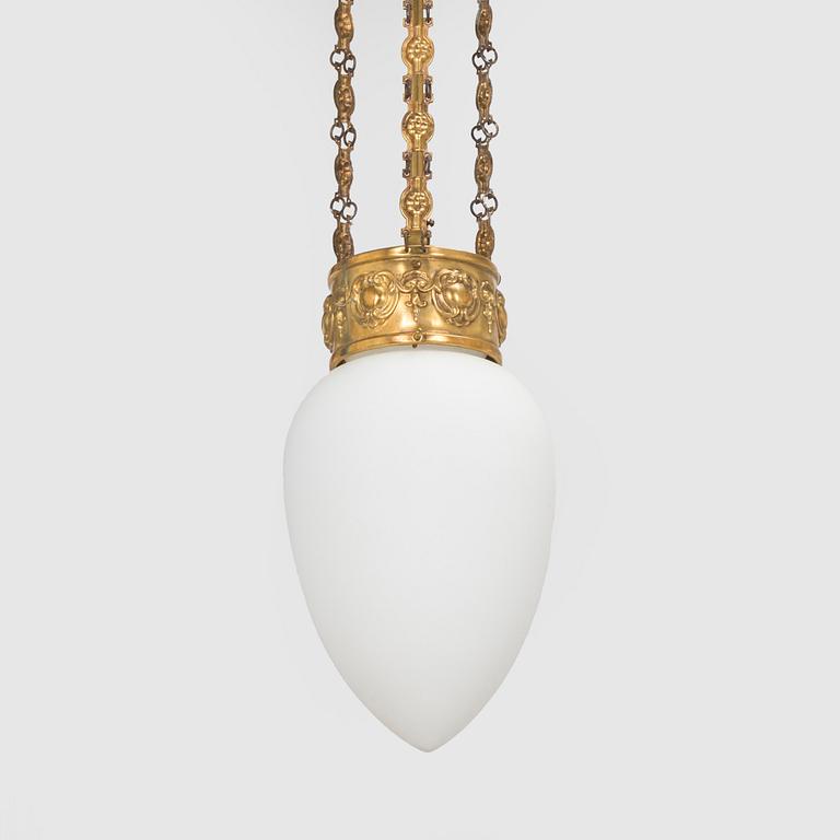 An early 20th century pendant light.