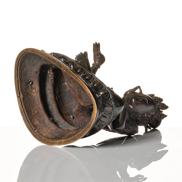 Krönt gudom, brons. Qingdynastin, 1700-tal.