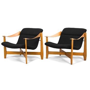Antti Nurmesniemi, fåtöljer, ett par, modell 418, för Artek, 1950-tal.