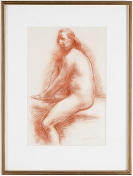 Robert Wilhelm Ekman · ROBERT WILHELM EKMAN, rödkrita, signerad.