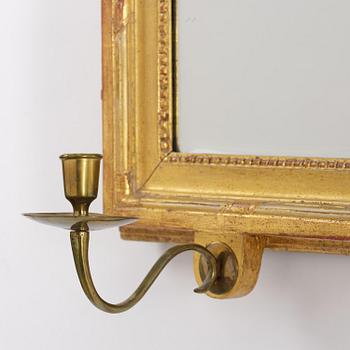 Spegellampetter ett par för två ljus, av Johan Åkerblad (mästare i Stockholm 1758-1799). Gustavianska.