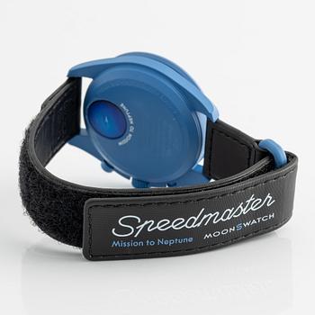 Swatch/Omega, MoonSwatch, Mission to Neptune, kronograf, armbandsur, 42 mm.