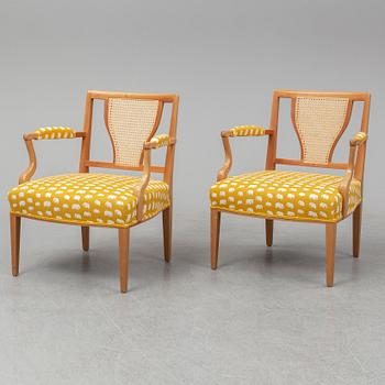 JOSEF FRANK, a pair of 969  armchairs, Firma Svensk Tenn.
