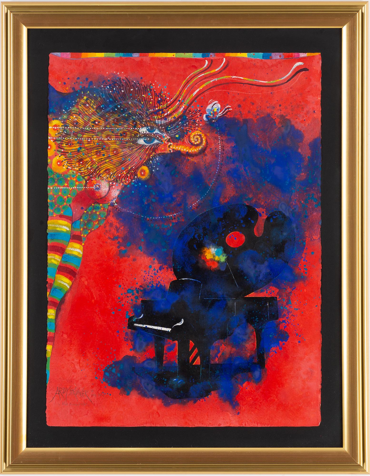 ARDY STRÜWER, gouache/akvarell, signerad och daterad 1989.