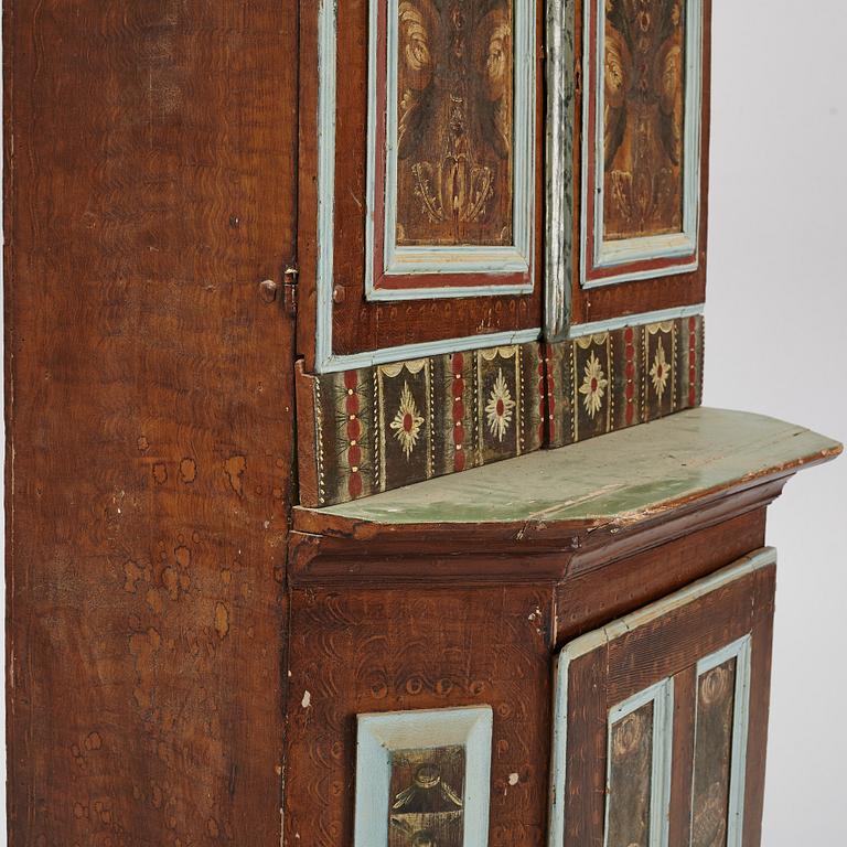 Cabinet, folk art, Dalarna, dated 1785.