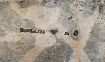 KAFFEKANNA, silver, Christian Hammer, Stockholm, 1859, Tot vikt 633 gram.