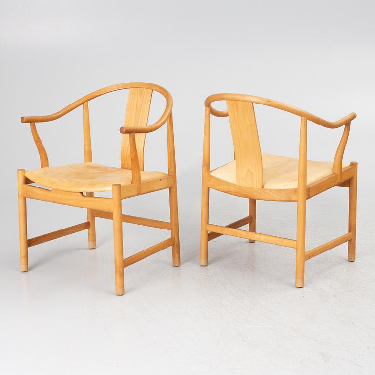 Hans J. Wegner, four model PP66 'Chinese Chair' chairs, PP Møbler, Denmark, 2001.