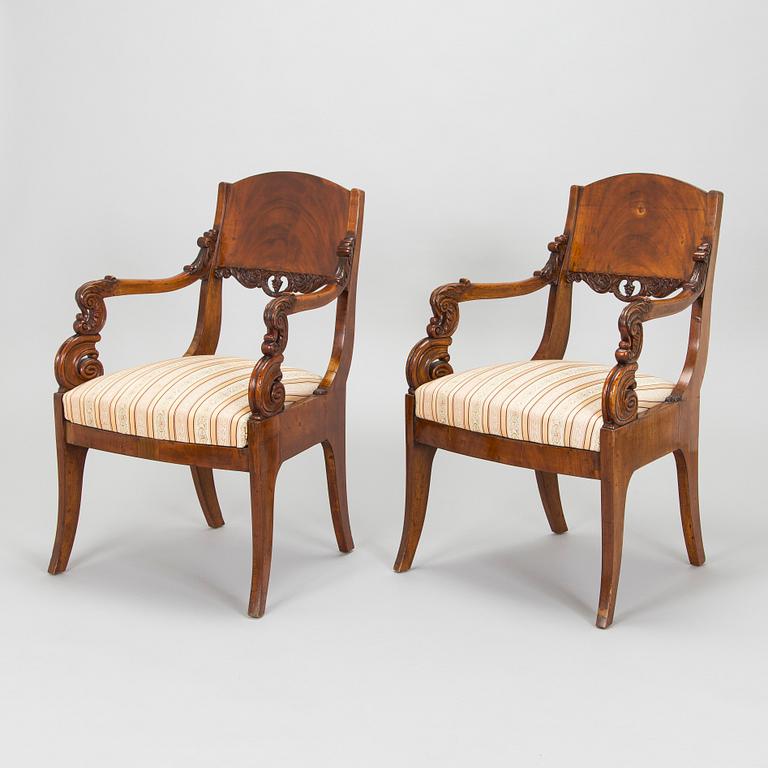Nojatuolipari, Biedermeier, 1820-40-luku.