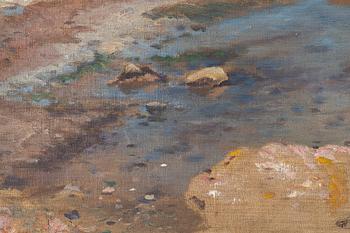 Wilhelm von Gegerfelt, Coastal Landscape, Sketch.