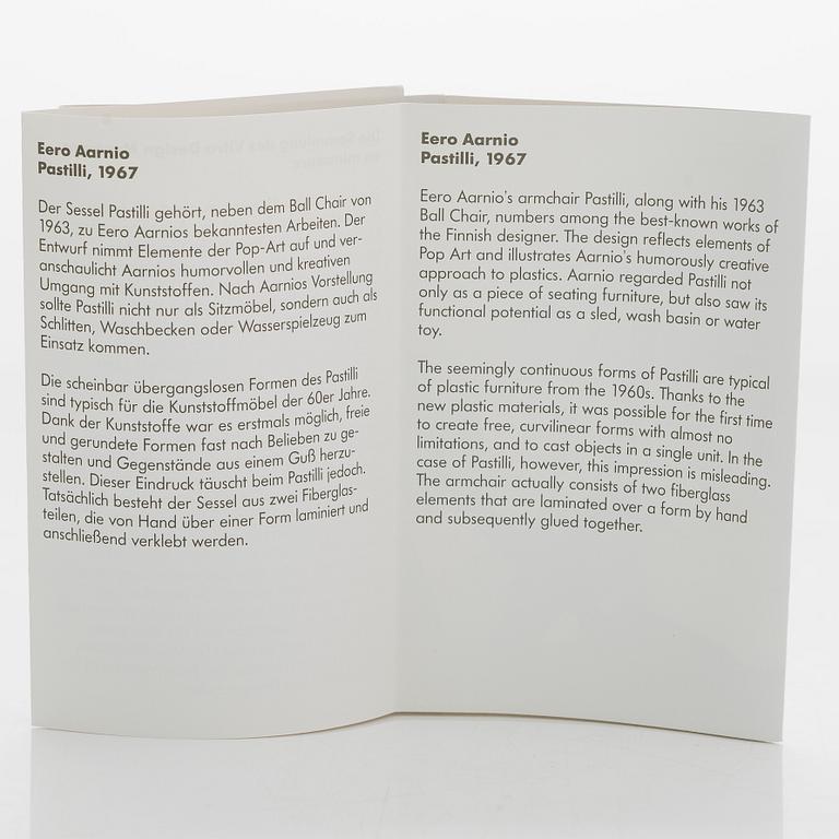 Eero Aarnio, miniatyyri, "Pastilli", Vitra Design Museum.