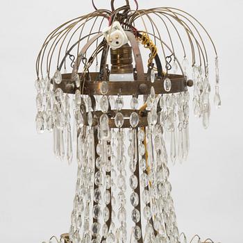 Ljuskrona, sengustaviansk, omkring 1800.