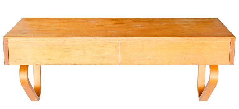 Alvar Aalto, A WALL SHELF WITH TWO DRAWERS.