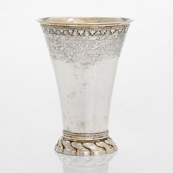 Isak Sauer, bägare, silver, Stockholm 1770.