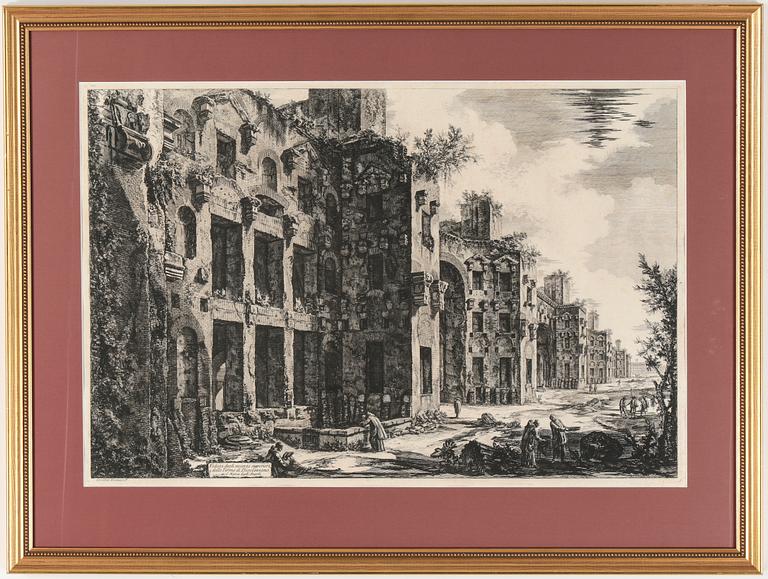 GIOVANNI BATTISTA PIRANESI, etsningar, 3 st.