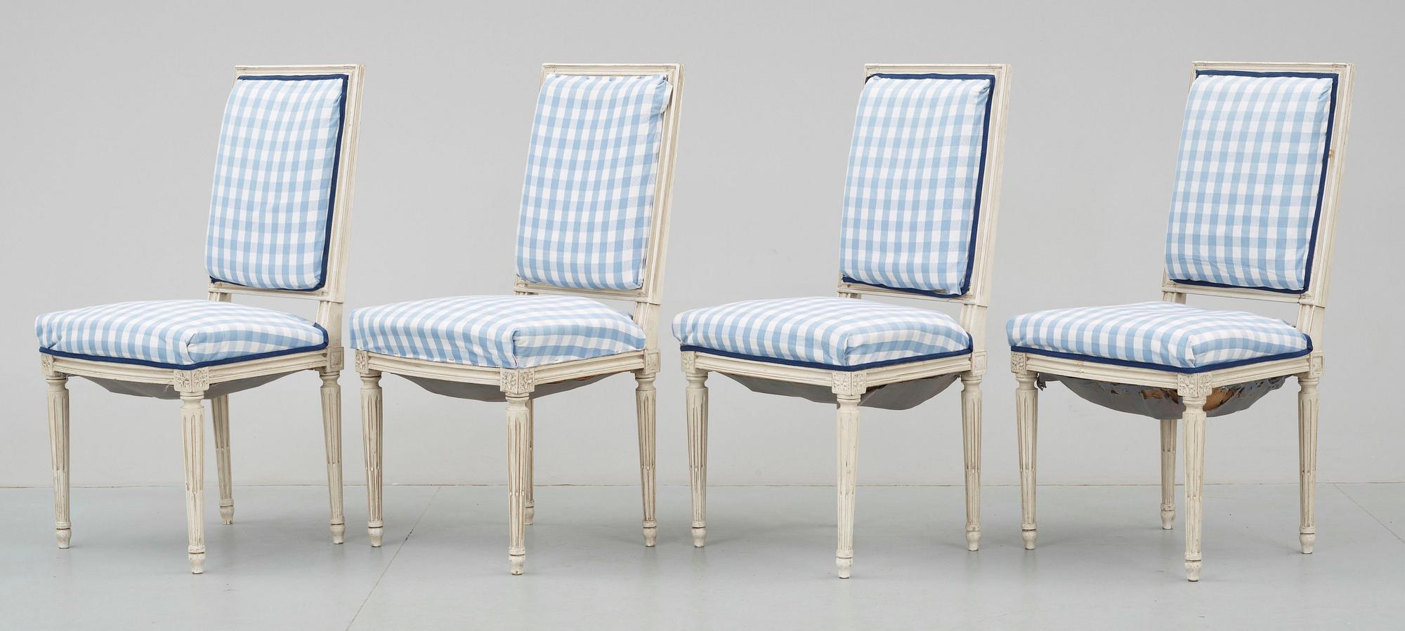 STOLAR, 4 st, gustaviansk stil, 1900-talets första hälft.