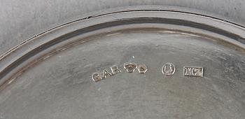 ASKAR, 3 st, glas och silver, GAB, Stockholm, 1914 samt 1915. Ca 175 g silver.