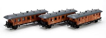 TÅGSATS, 4 delar, Märklin H0 28702, "Märklin 60 år i Sverige 1938-1988", 1900-talets andra hälft.