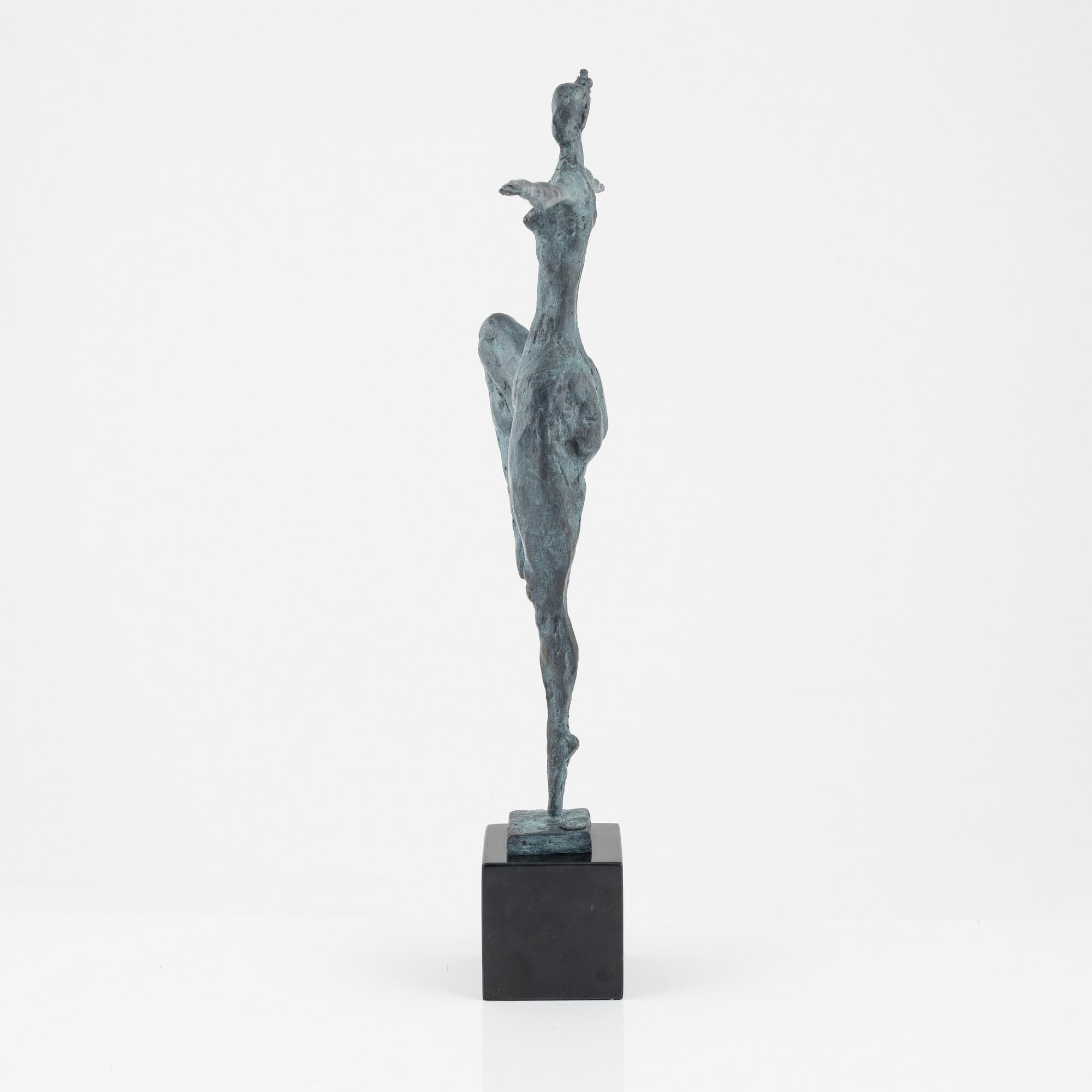 Max Milo, sculpture, signed, foundry mark. Bronze, total height 52 cm.