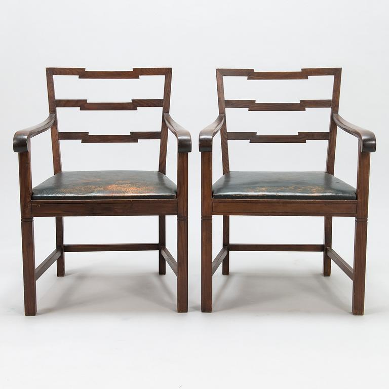 MIKKO S. NUPPONEN, a set of six 1930's 'Jukola' chairs for HMN Huonekaluliike Mikko Nupponen. Finland.