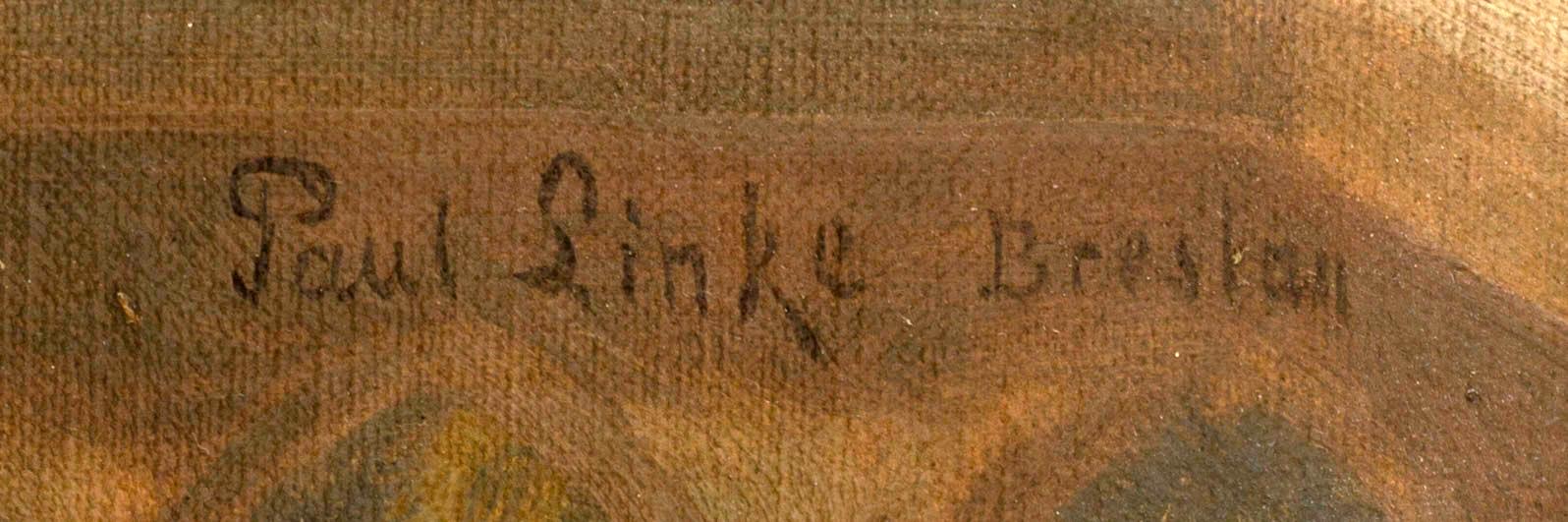 PAUL LINKE, oil on canvas, signed.