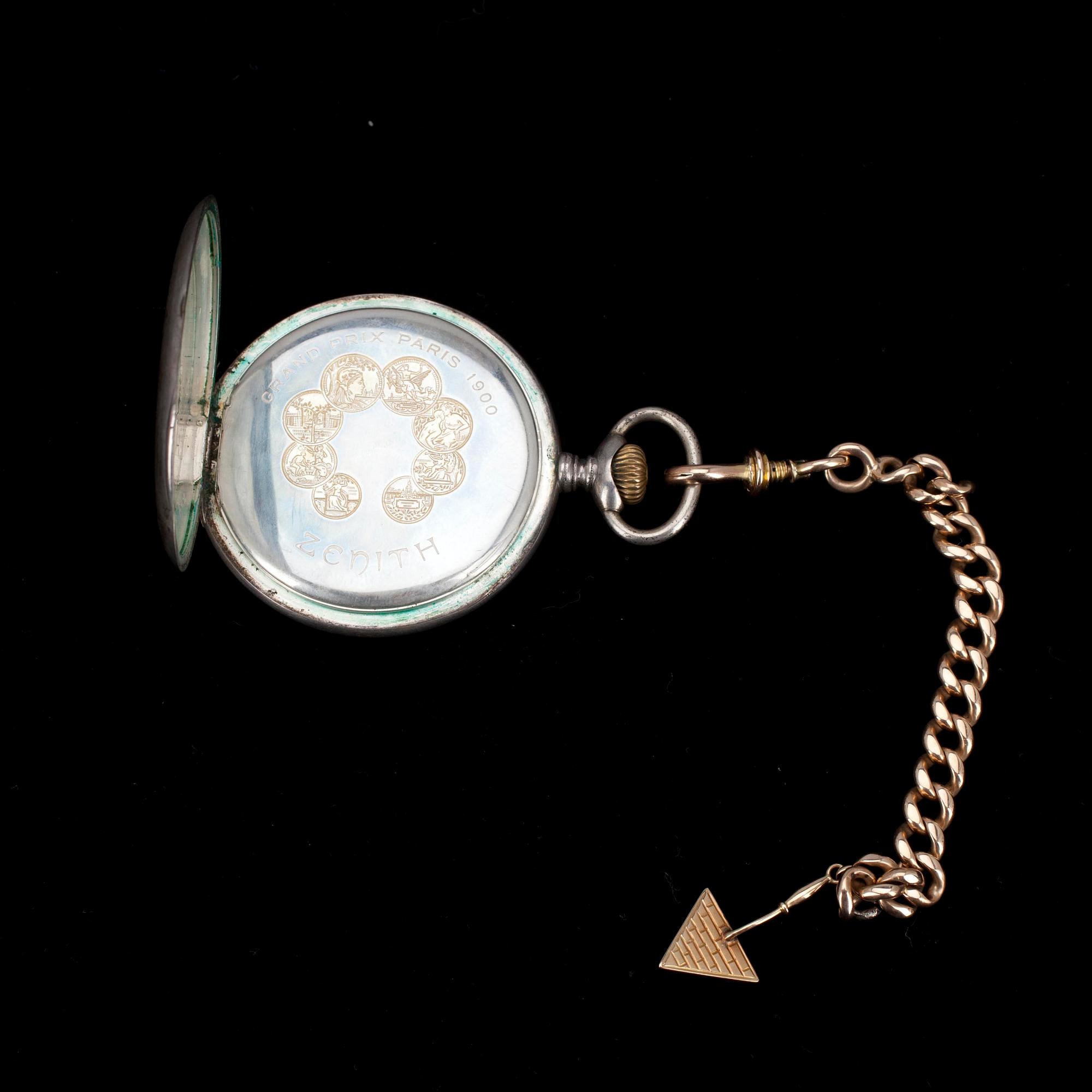 FICKUR Zenith, silver, tidigt 1900-tal, samt KED, guld 14K, vikt ca 13,3 g.