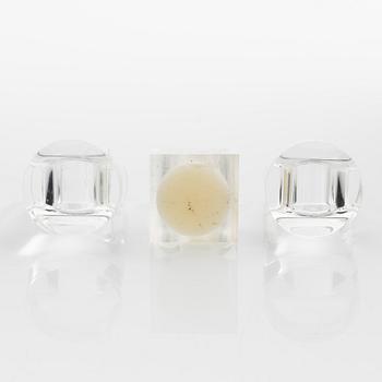 Siv Lagerström, tre ringar akrylplast, 1970-tal.