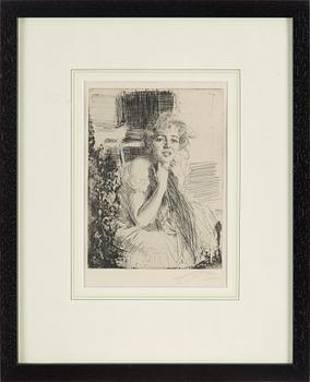 ANDERS ZORN, etching, 1904, signed in pencil.