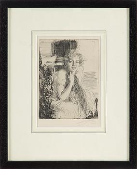 ANDERS ZORN, etching, 1904, signed in pencil.