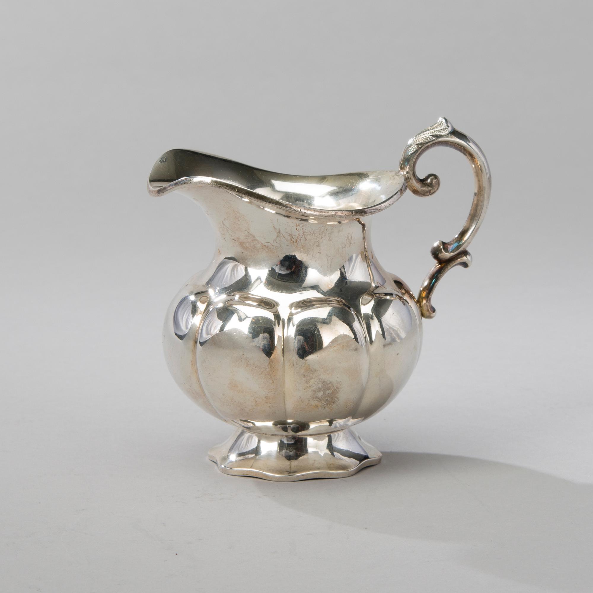 KAFFESERVIS, 3 st, silver, Helsingfors 1952. Totalvikt 1193 g.