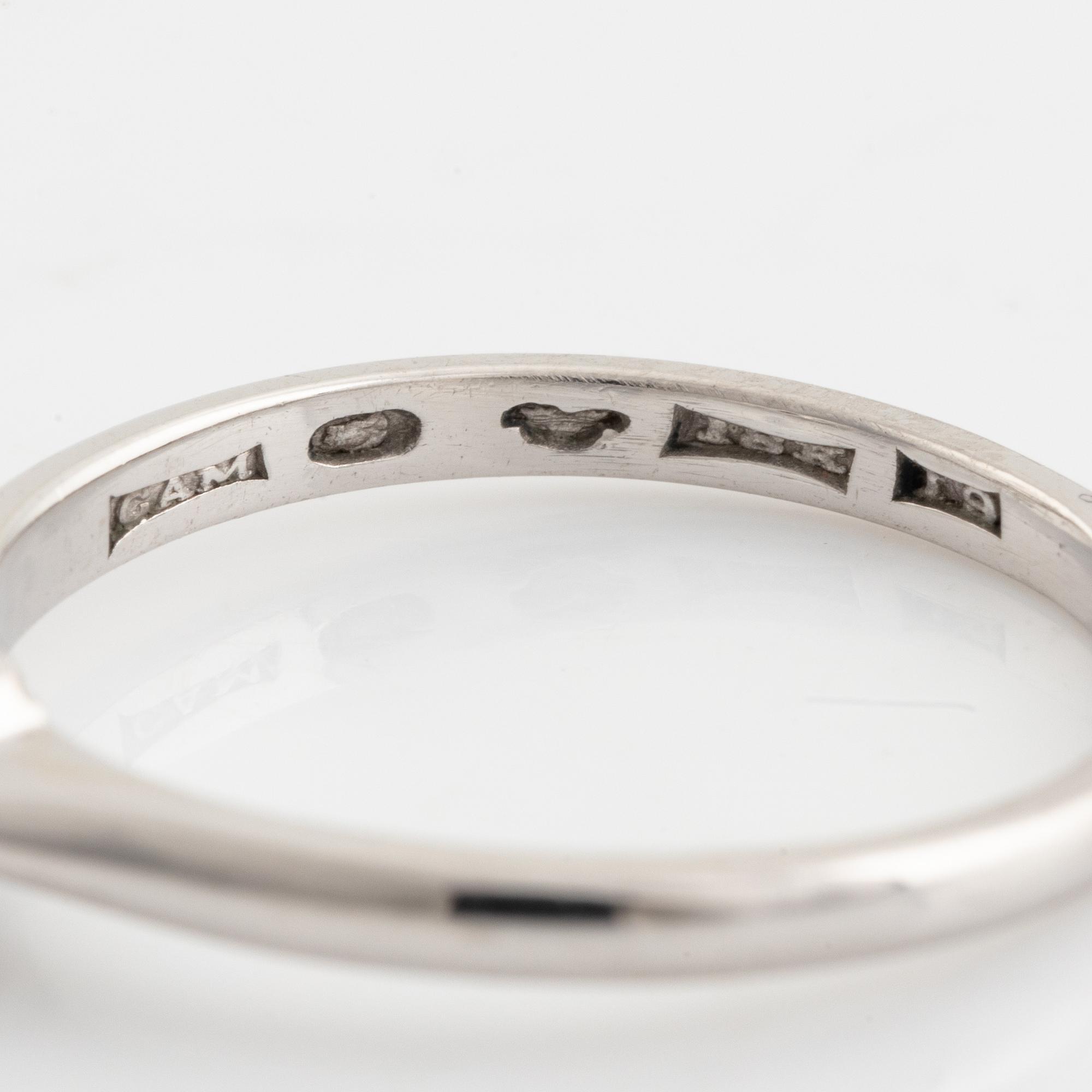 Brilliant cut diamond ring.
