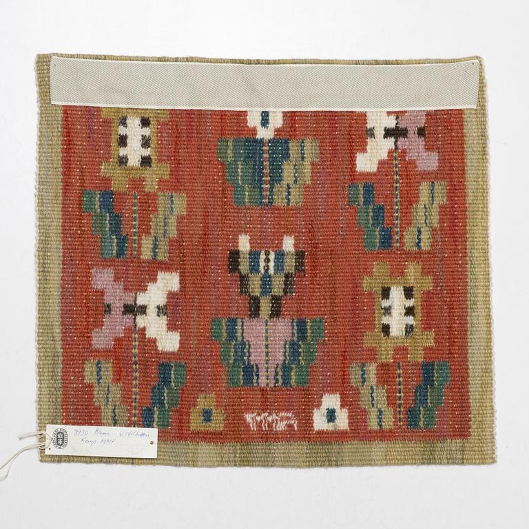 Märta Måås-Fjetterström, A flat weave textile, "Blommor på röd botten", after 1941.