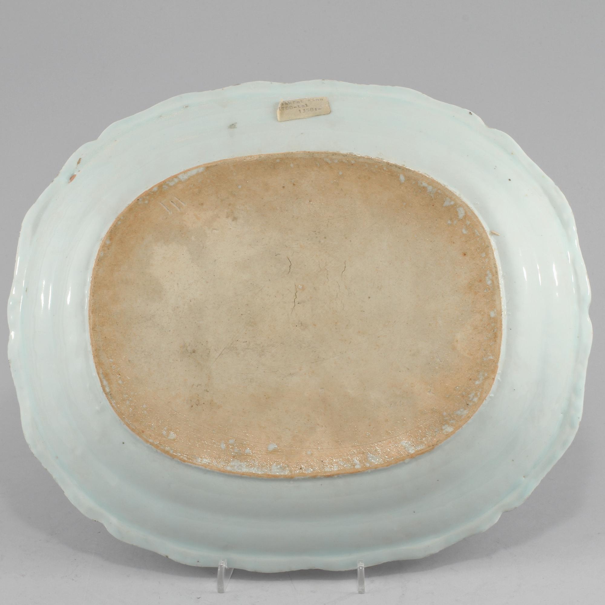 STEKFAT, porslin, Kina, 1700-tal.