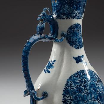 A blue and white ewer, Qing dynasty, Qianlong (1736-95).