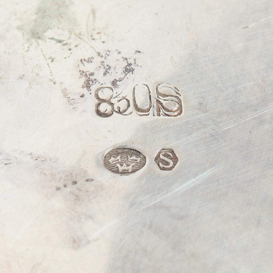 Kanna, silver, svensk importstämpel, 1900-talets första hälft.