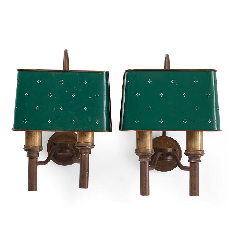 Hans-Agne Jakobsson, a pair of wall lamps, Hans Agne Jakobsson AB, Markaryd, 1950's-60's.