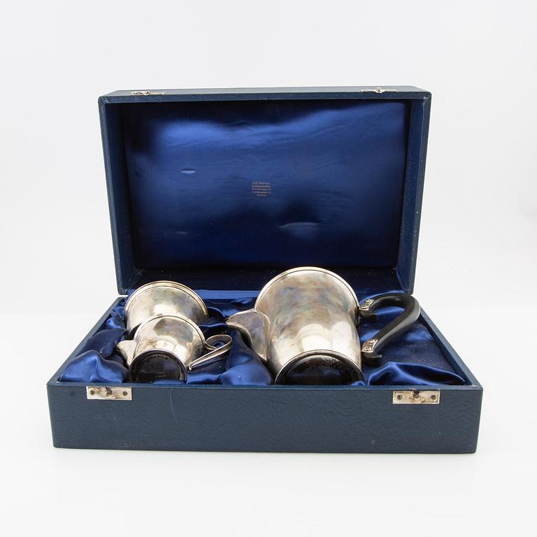 Industry Oscar L Olausson coffee service 3 dlr silver Stockholm 1948.