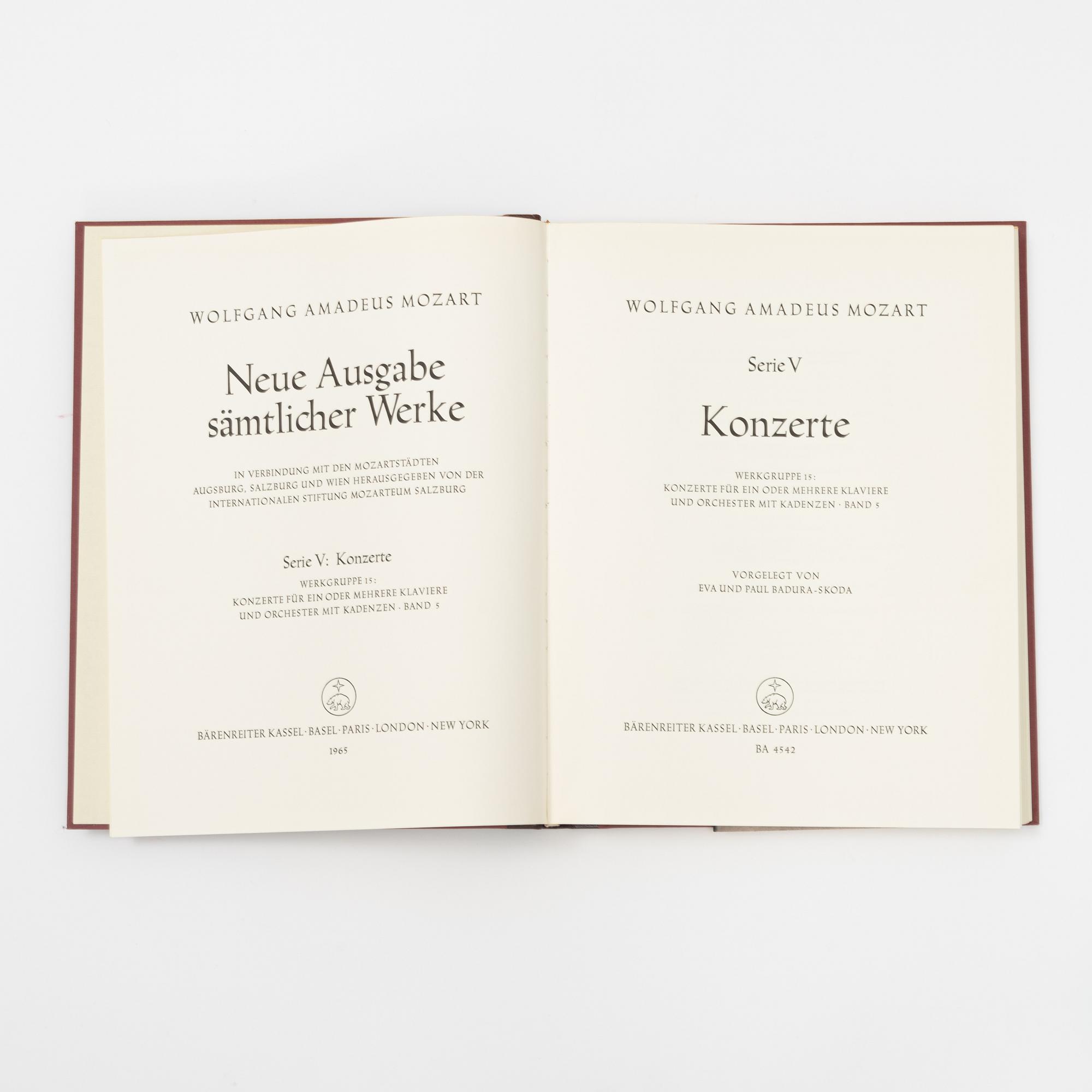 Books, 81 vol. Wolfgang Amadeus Mozart. "Neue Ausgabe sämtlicher Werke", (more published).