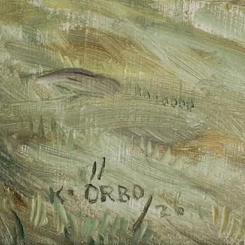 KARL ÖRBO, olja på pannå, daterad -26.