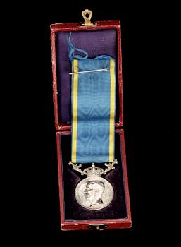 MEDALJ FÖR NIT OCH REDLIGHET, silver, Sverige 1925.