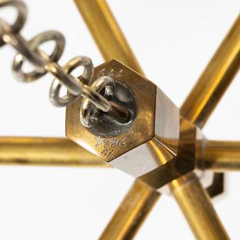 Lars Bergsten, a, chandelier and a candelabrum, Metallsjöjden Gusum, 1978.