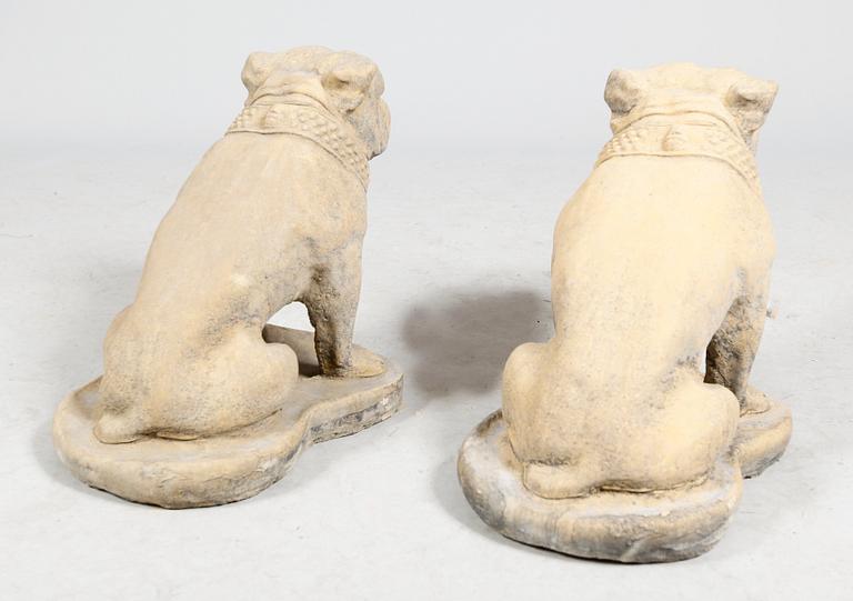 TRÄDGÅRDSSKULPTURER, 1 par, stenmassa, samtida.