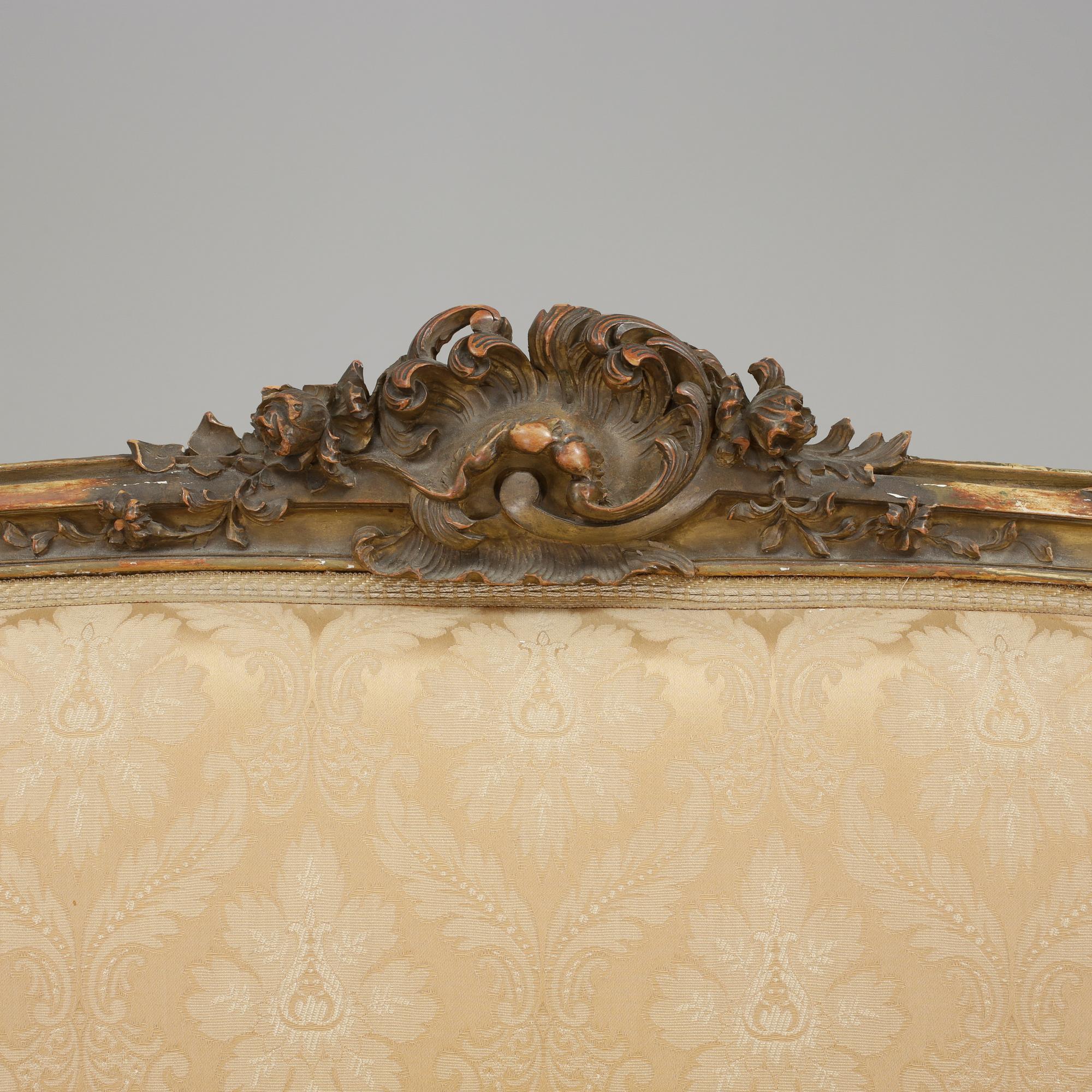 SOFFA, Louis XV-stil, omkring 1800-talets sista kvartal.