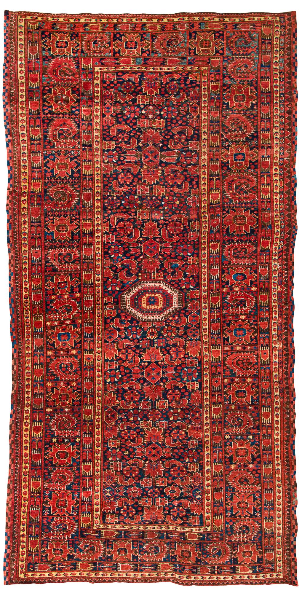 An Antique Beshir carpet, ca 275x145 cm.