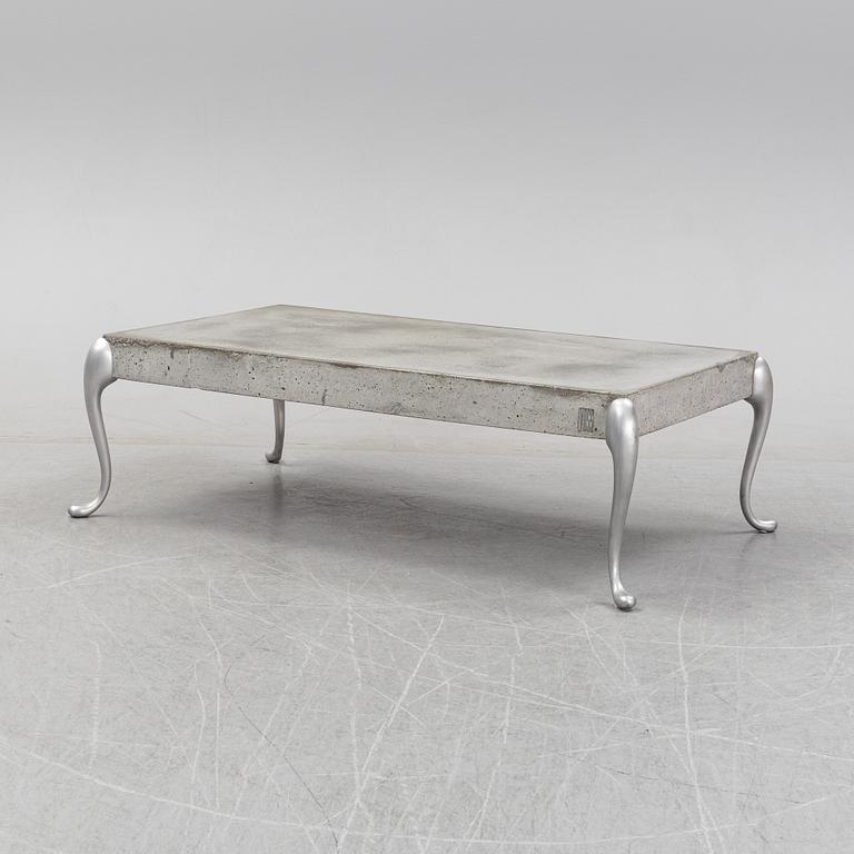 A concrete coffee table by Morten Voss, designed 1994.