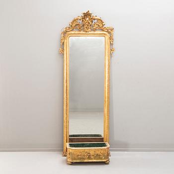 A late 19th century Neo Rococo gilded mirror.